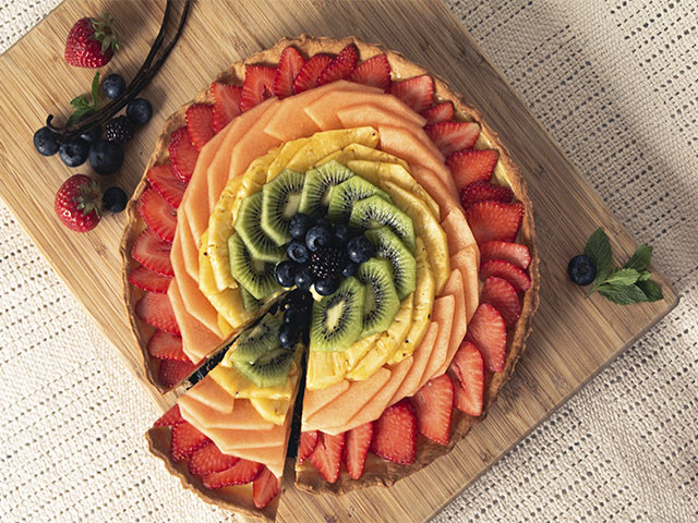 Imagen receta de tarta de frutas